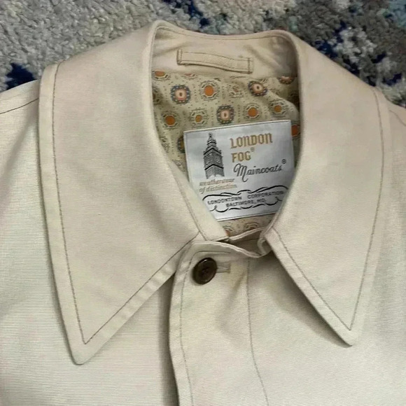 Vintage London fog cotton trenchcoat L - Picture 8 of 8